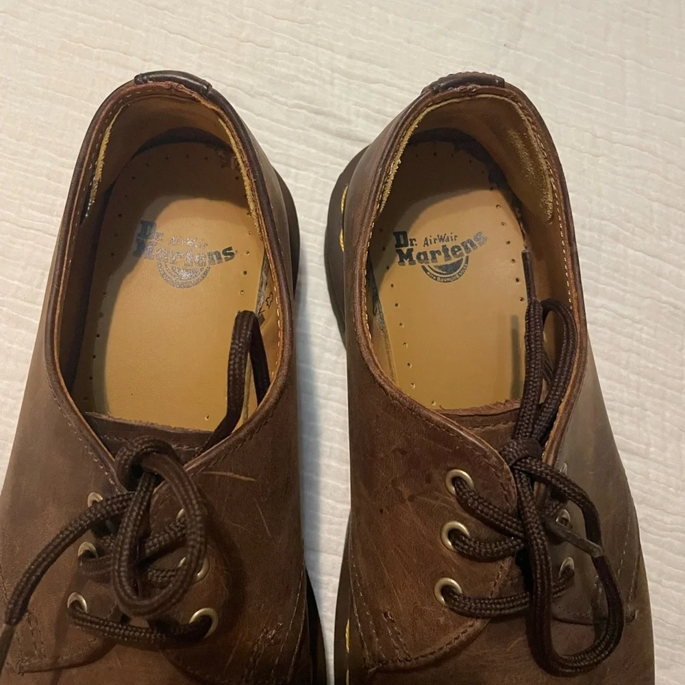 Dr. Martens Brown Leather Oxfords - Picture 4 of 6